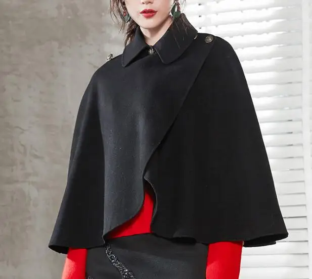 Tailor Woolen Fashion  Women  Cloak Coat