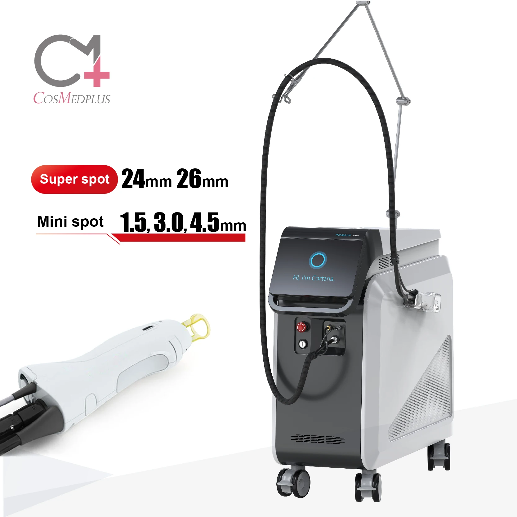 Cosmedplus high-end alexandrite laser harre entfernung Long pulse ND yag laser 1064nm 755nm Alexandrite laser hair removal