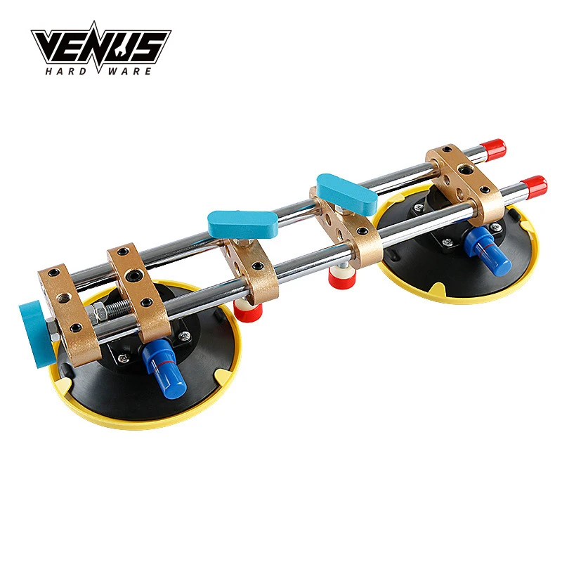 Высокое качество, двойная присоска, 2 головки, регулируемый всасывающий подъемник для камня, керамическая плитка, стеклянная присоска, ручные инструменты