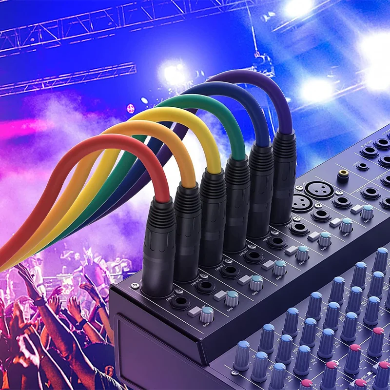 Microphone Mic Cable XLR 3Pin Patch Lead Balanced Male to Female Plug DMX Cable