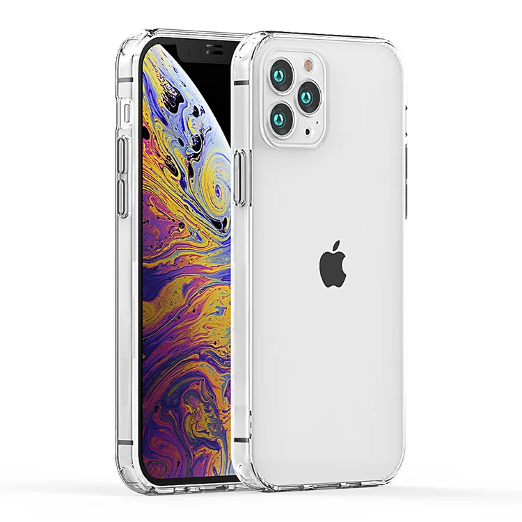 Чехол для iPhone12 прозрачный защитный акриловый гелевый iPhone 11 XR XS MAX 6 7/8
