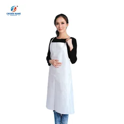 Hight quality white blue waterproof medical plastic PVC apron disposable PE apron