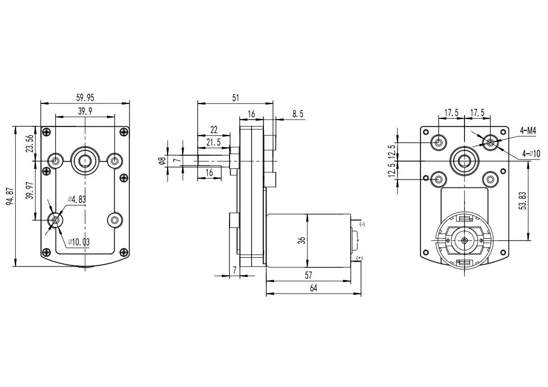 High quality high torque low RPM 12v dc geared motor for car and Caravan Mover