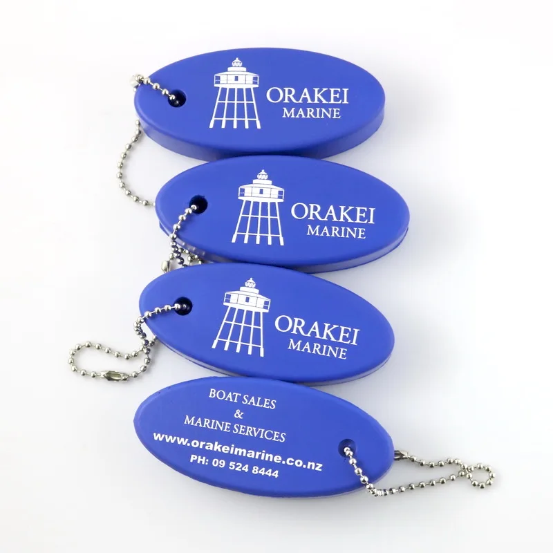 Custom made oval shape sponge floaty key chain , floating key ring  floatable pu foam key holders making your own logo