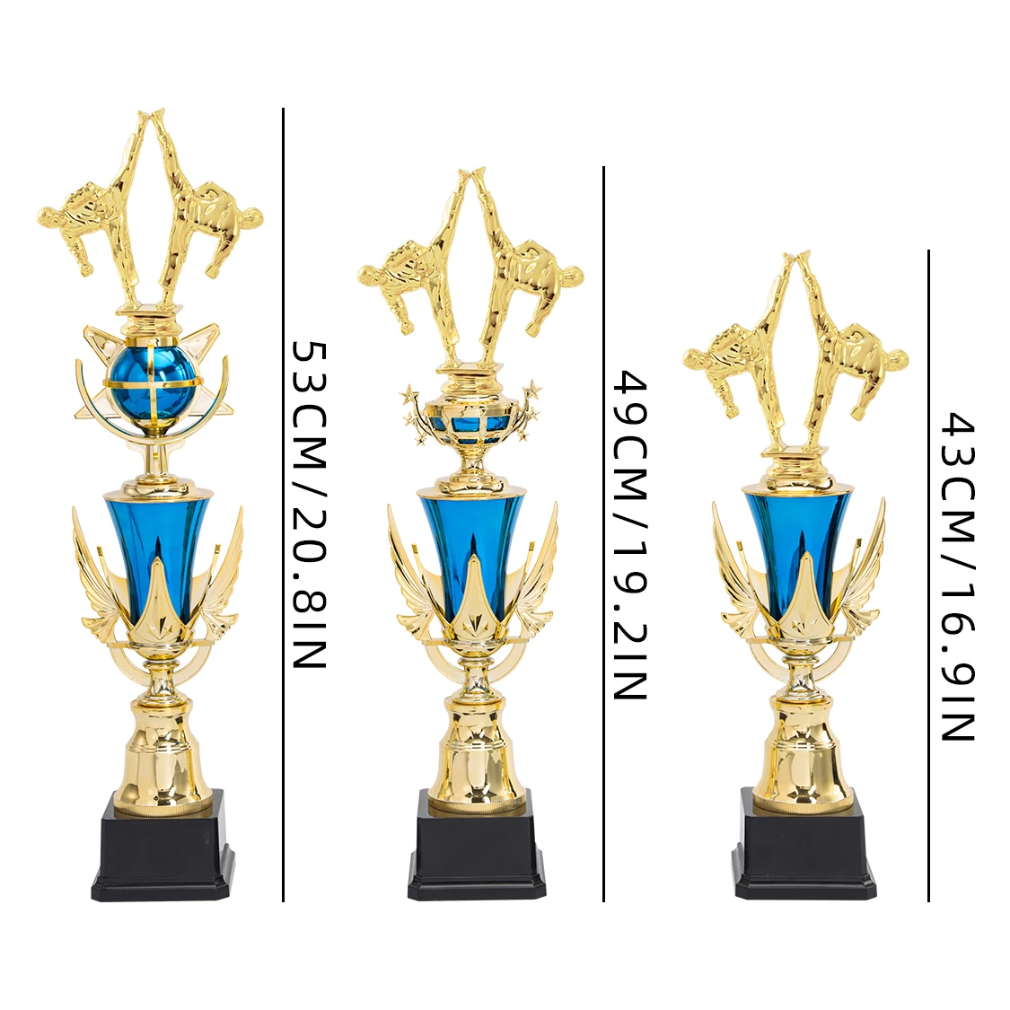 Hot sale taekwondo karate trophies martial arts trophy plastic big trophy cup award for events competitions winners champions