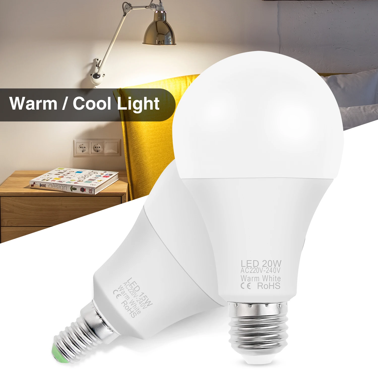 
China Electric Lamparas Led Lamp 220V 3W 6W 9W12W 15W 15W 18W 20W E27/E26/E14 Led Lamp Light Bulb 