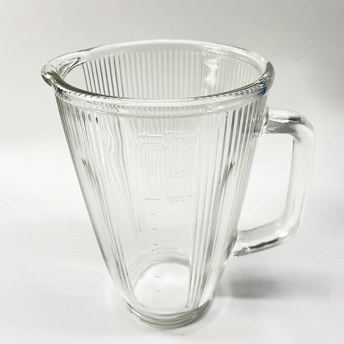 1.7 liter striped blender glass jar Maker Supplier kitchen appliance Parts Blender glass Jug for Panasoni Blender replacement