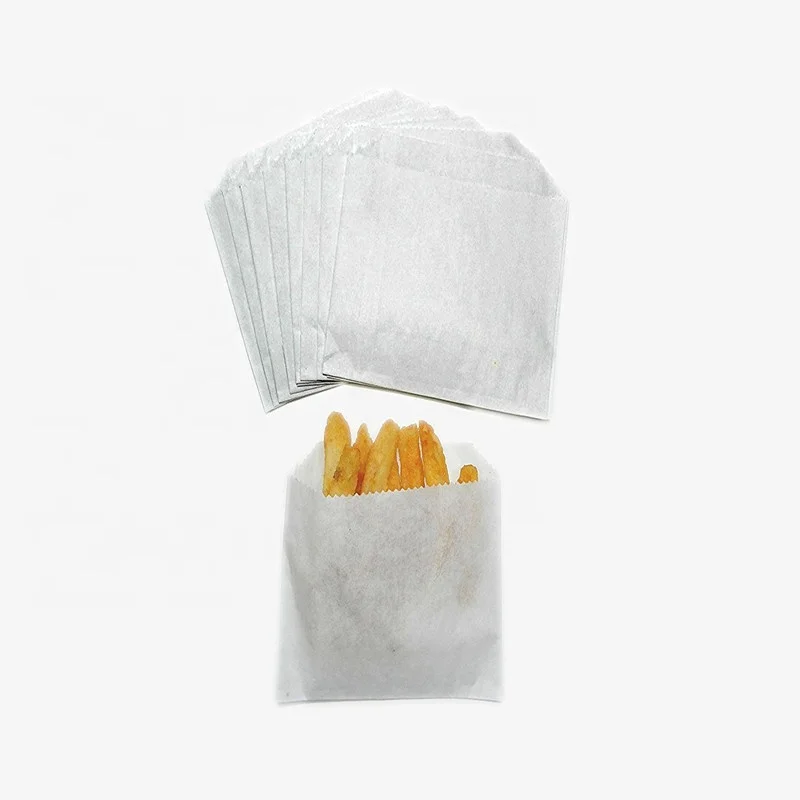 Grease Resistant Fry Chicken Bag Food Grade Greaseproof Fast French Fries Paper with Customized Printing