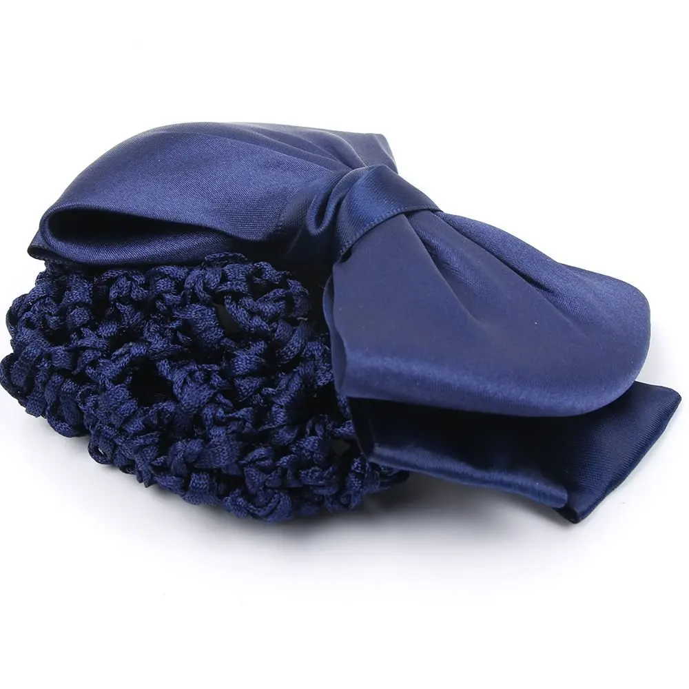 Bowknot Snood Net Barrette Hair Clip Bun Cover Hairnet Lace Bow Decor for Woman Custom