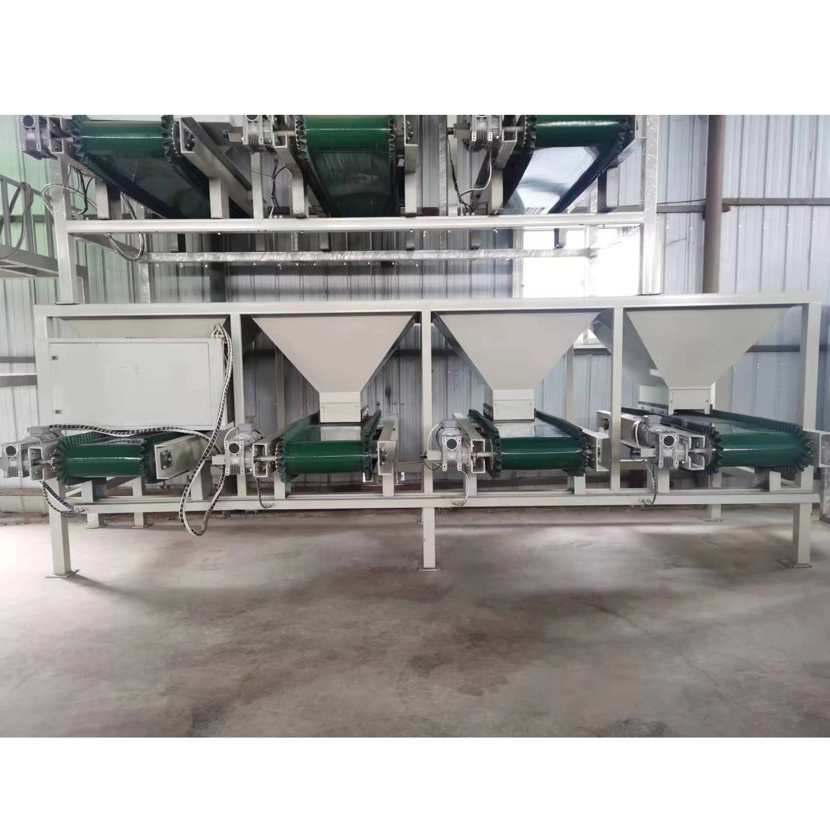 Multi Hopper Npk Fertilizer Belt type Batching Dosing Weighing System For Fertilizer Production Line