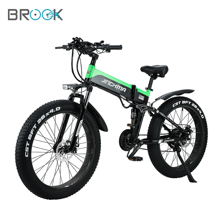 26 inch 48V 500W Disc Brake Fat Tire dual suspension Beach rickshaw Electric Mountain Bike with Lithium Battery