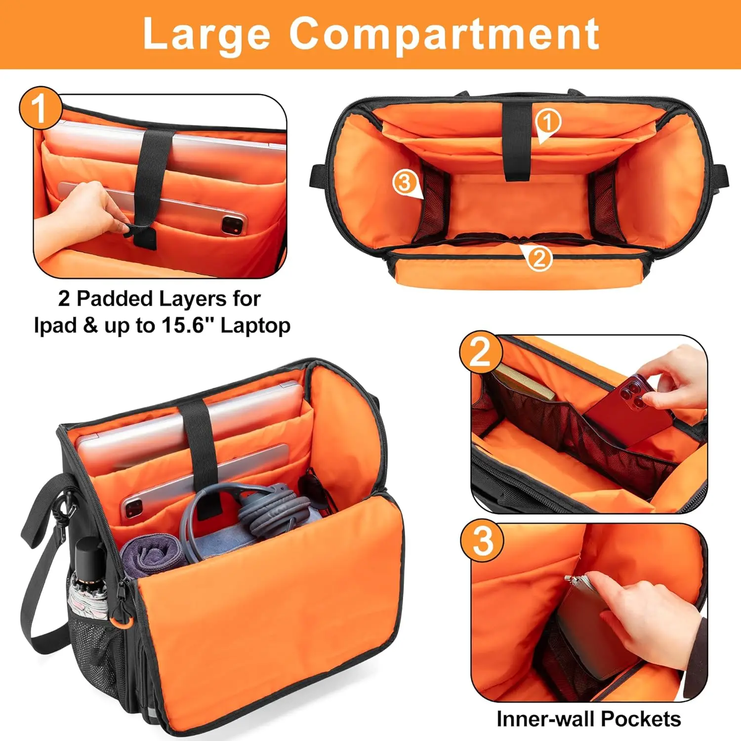 Custom Storage Bag Large Wheelchair Accessories Bag Walker Storage Accessories Pouch Manual Wheelchair Side Bag