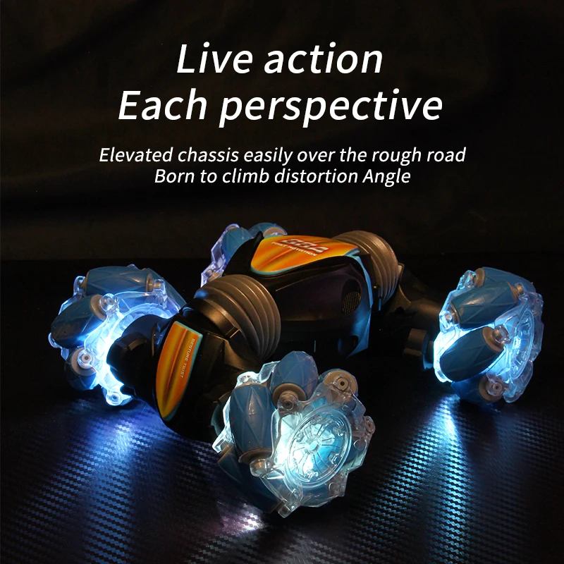 2022 New High Quality Radio Control Toy High Speed Double Sided Running Newest Gesture 360 Stunt Rolling With Music And Light Re