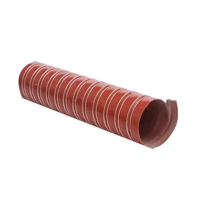 High-Temperature Silicone Air Duct Hose 1-2 Ply Red Black High-Performance Flexible Ventilation Silicone Tube HVAC Systems