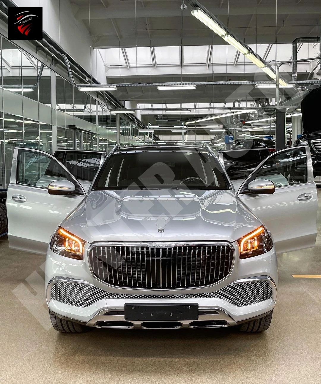 Новый корпус в стиле Maybach с передним бампером, передняя решетка, задний бампер для Mercedes GLS Class X167 GLS500GLS63GLS450GLS400, обновление