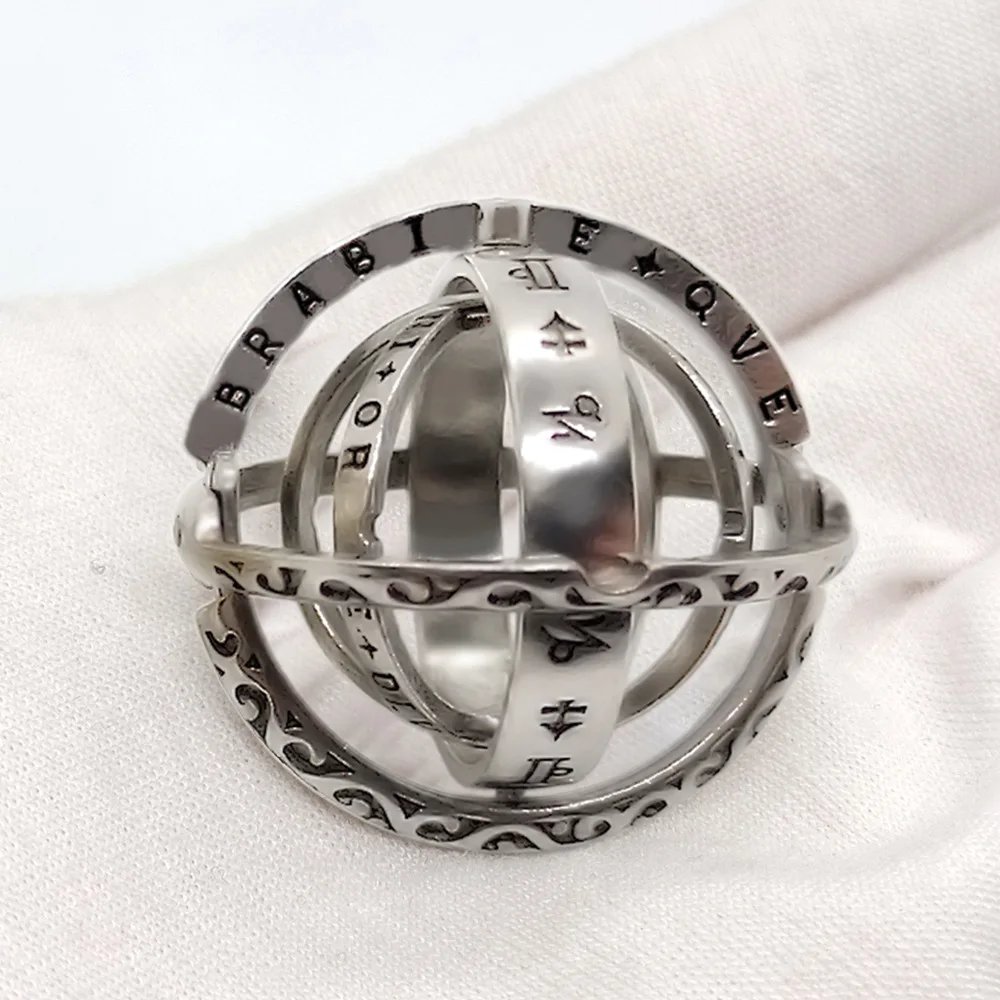 Explosion flip deformed Universe Gelast Rites without coloring jewelry German astronomical ball waterproof ring necklace