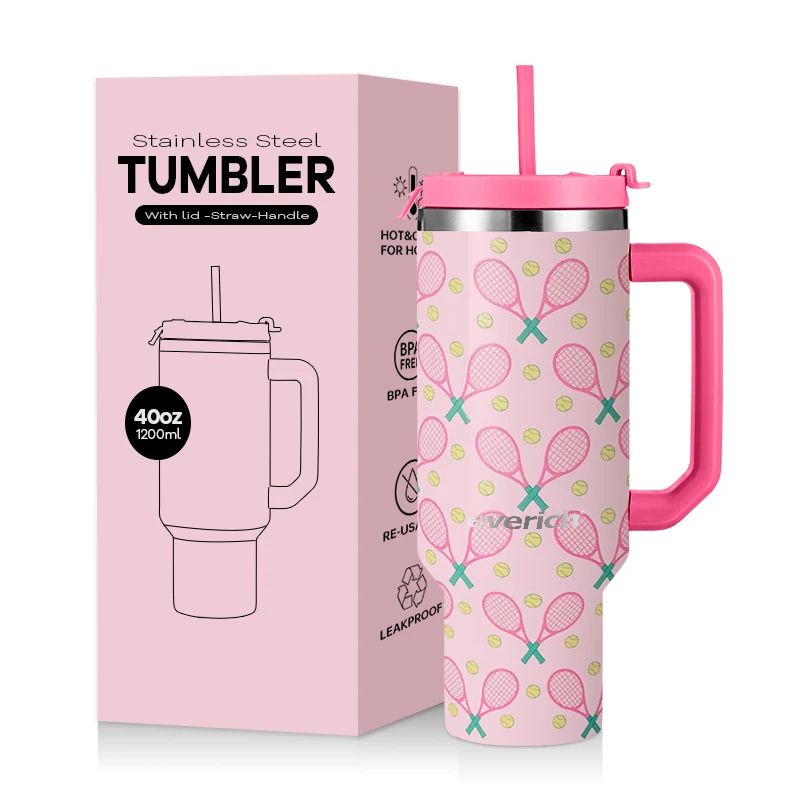 3D Printing Colorful Tumbler 40oz Stainless Steel Vacuum Water Jug Custom LOGO And Color High Quality Tumbler with Handle