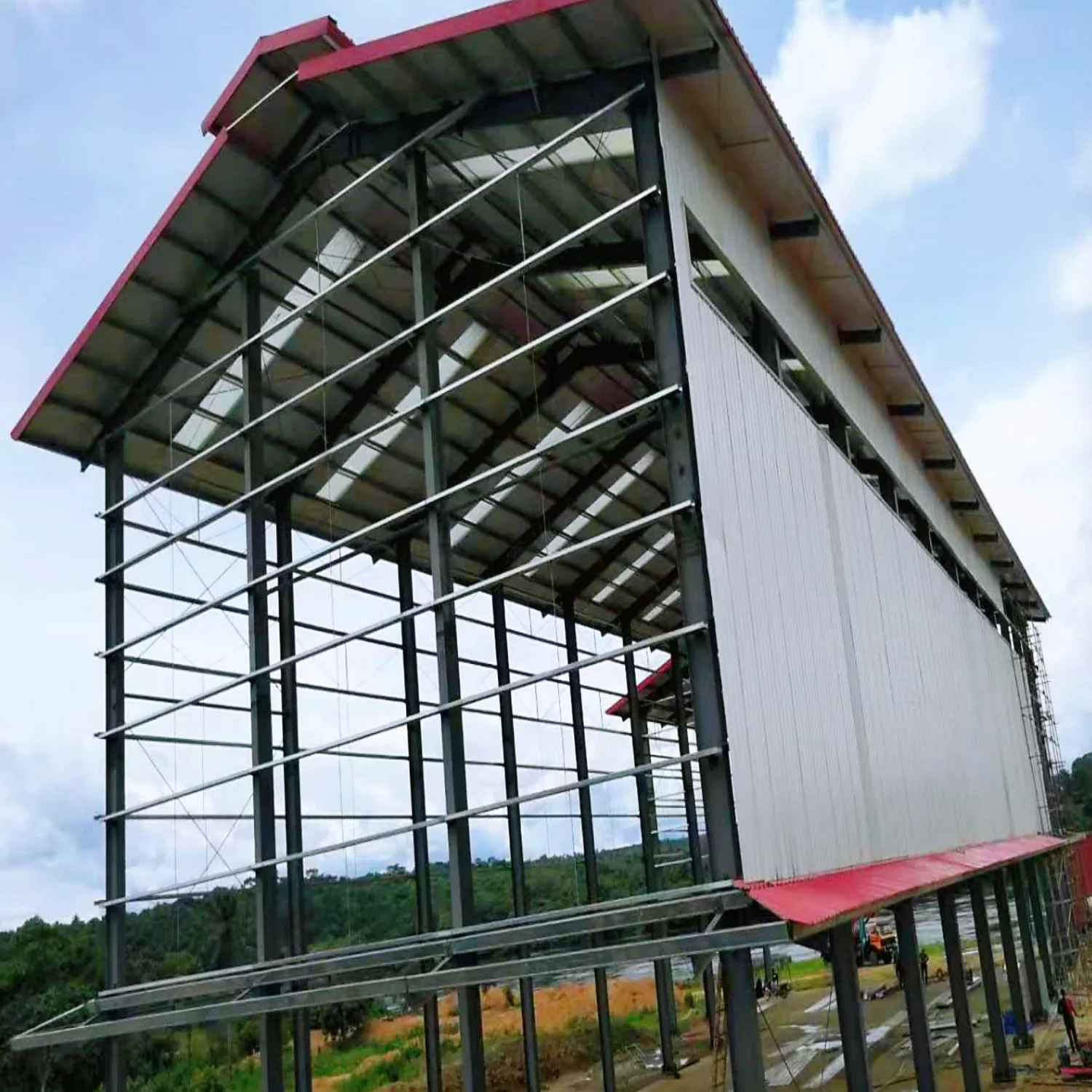 China cheap prefab metal frame light prefabricated construction steal industrial buildings steel structure