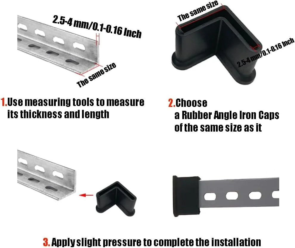 L Shaped Rubber Angle Iron Caps Furniture Angle Iron Foot Pads Furniture Rubber Leg Covers