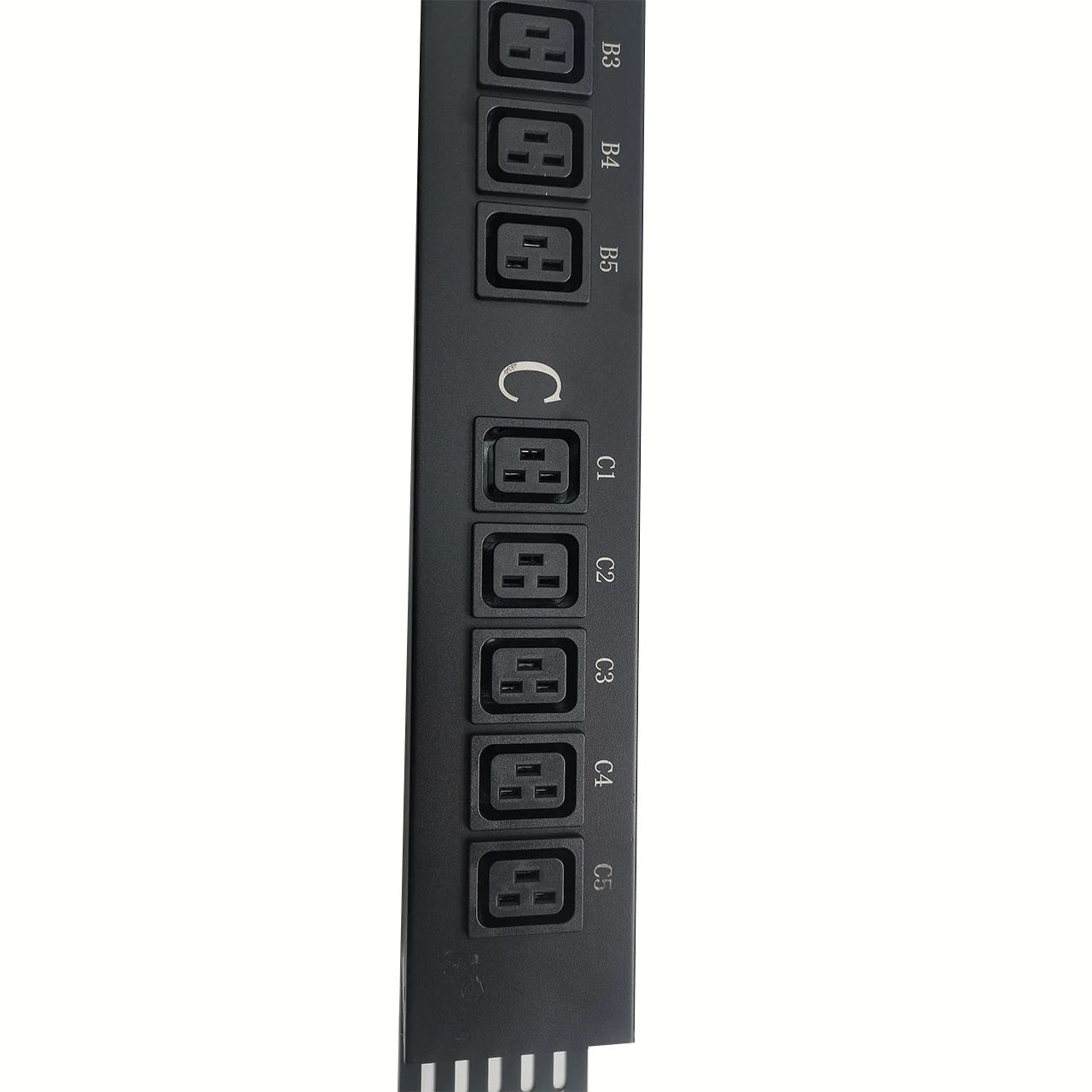 Customized Black 57Kw 15 Way Intelligent Cabinet Socket Power Strip Socket C19 Multiple Plug Power Pdu