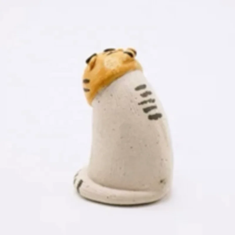 Английский короткий тигровый Кот ароматный камень украшение ручной работы Керамическая кукла для дома гостиной без огня ароматерапия