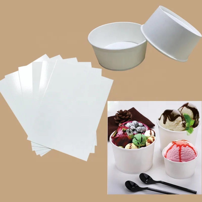 
White kraft pe coated paper waterproof and oil-proof for food packing 