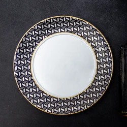 Прямо с фабрики отеля индивидуальные скандинавские керамические фарфоровые тарелки набор наклейка МАРОККАНСКИЙ ДИЗАЙН суши Ресторан