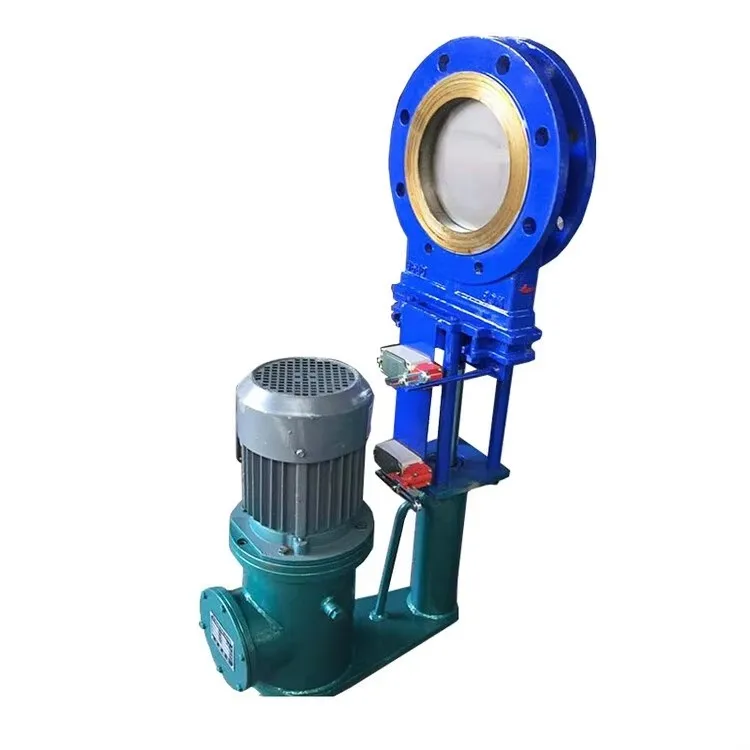 150LB Casting Steel Rubber-Seat Rising Stem Compressed Air Knife Hydraulically Operated Gate Valve with CF8 Plate