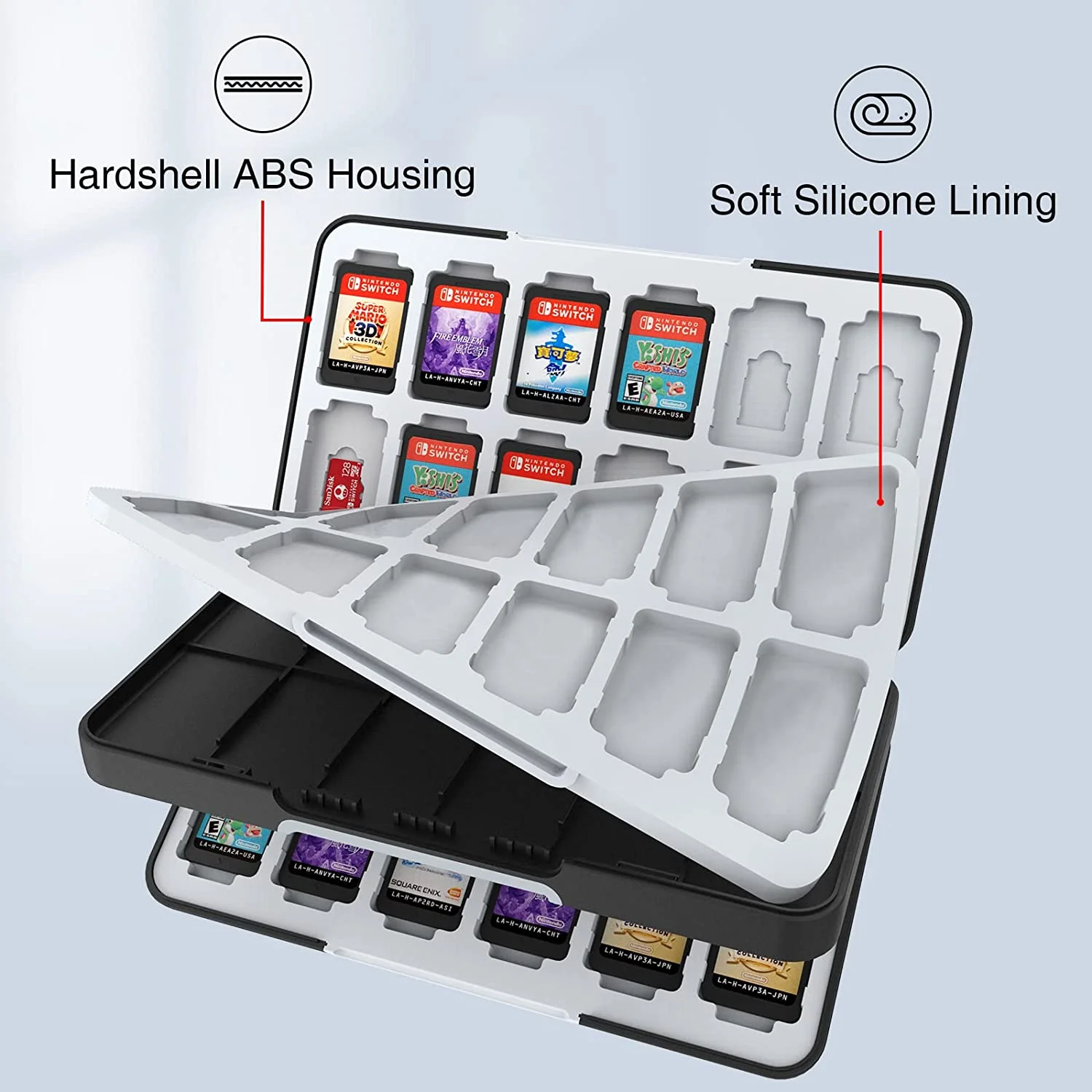 Custom 48 Slots Game Card Case Storage Box Game Accessories For Nintendo Switch Games Holder Cartridge Case