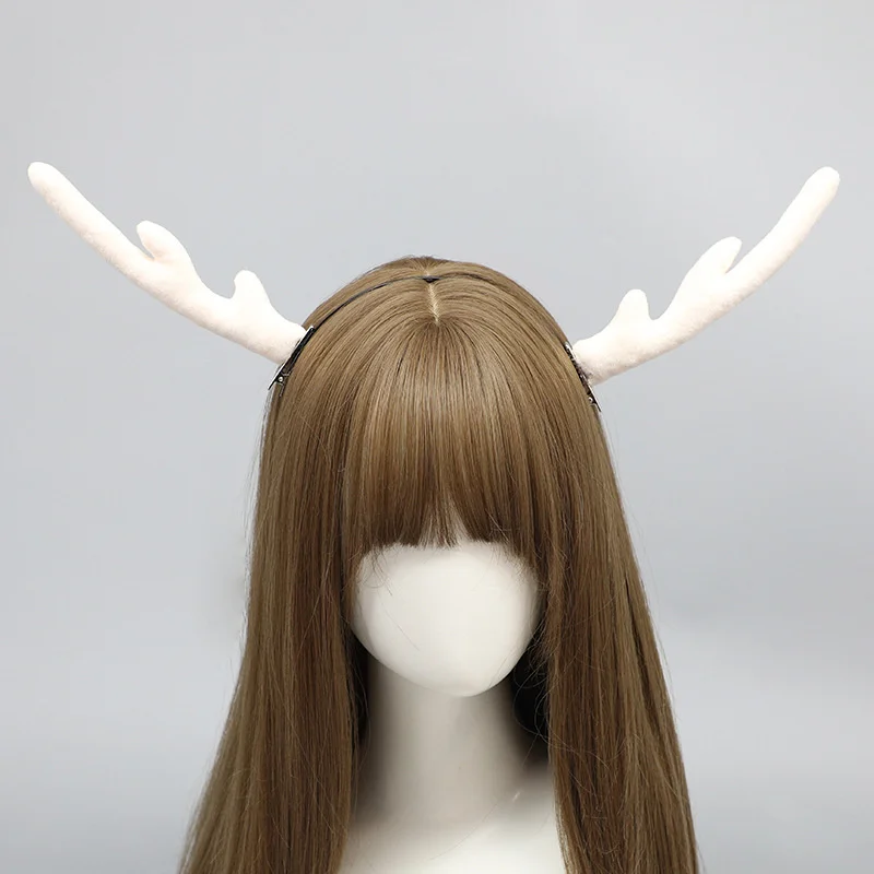 Plush Antlers KC Headband Christmas Deer Horn Headband Cosplay Headband