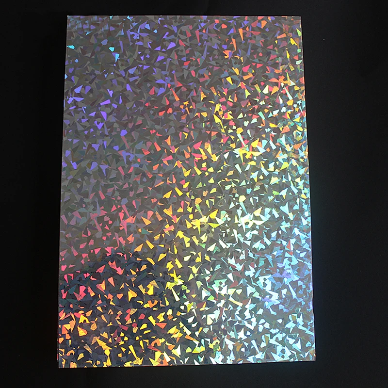 Laser Silver Plain Self-Adhesive Waterproof Laser Label Film Magic Sticker Color Bright Barcode Holographic Laser Paper