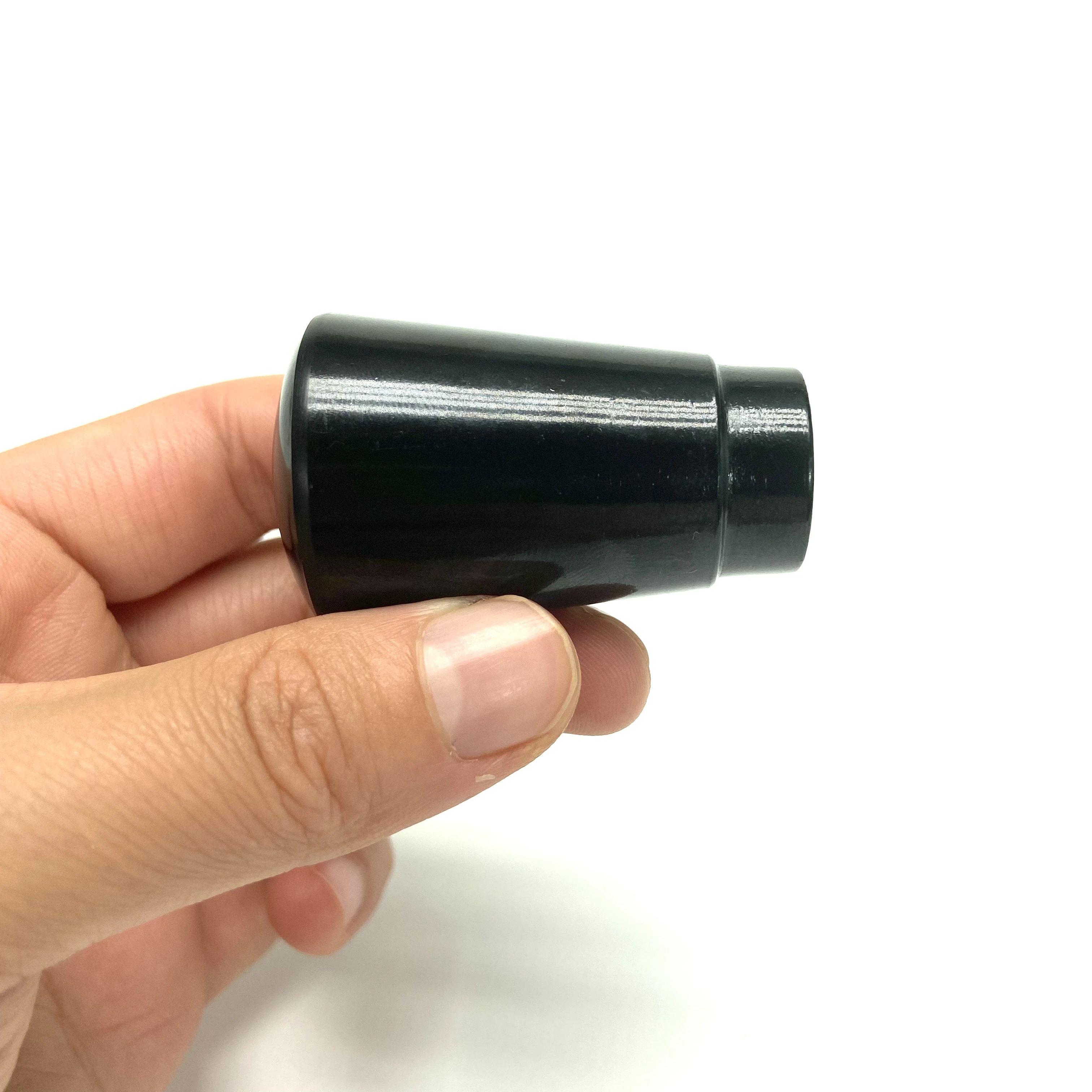 Factory direct conical knob handle brass insert black rubber rivet nut cylindrical knob