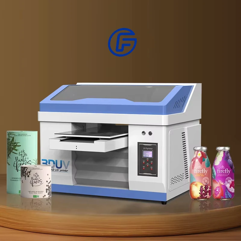 UV printer Flat plate small mobile phone case making machine Glass cylinder metal leather LOGO photo printing machine