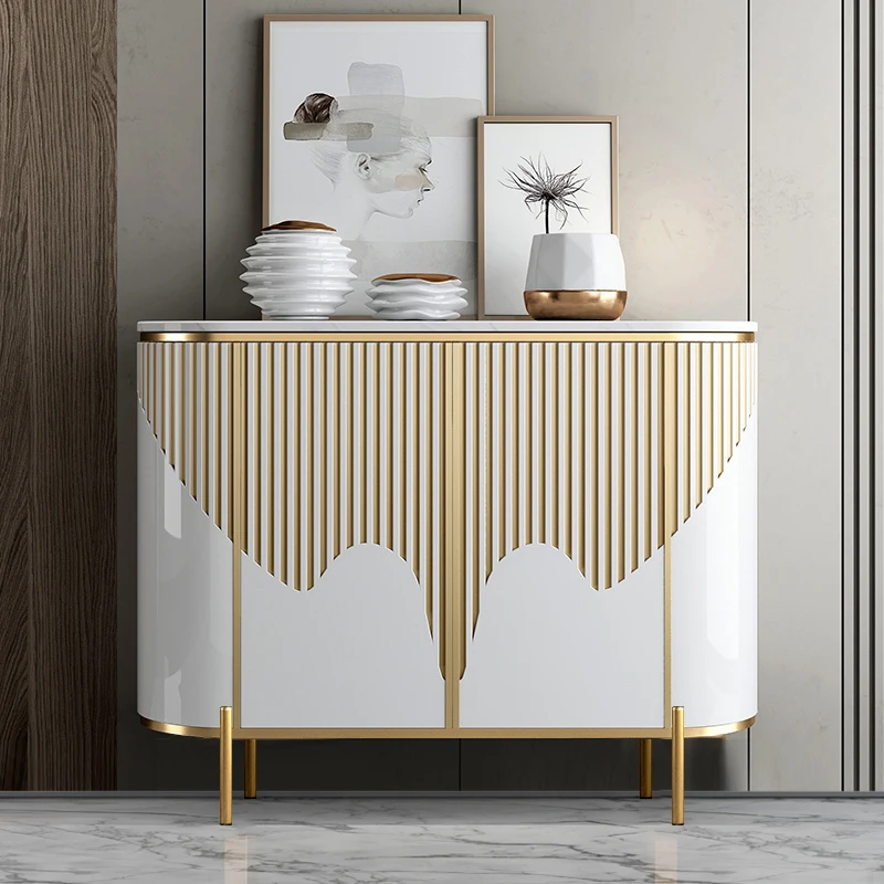Living Room Furniture Metal Sideboard Cabinet High Wooden Gold Sideboard For Hall