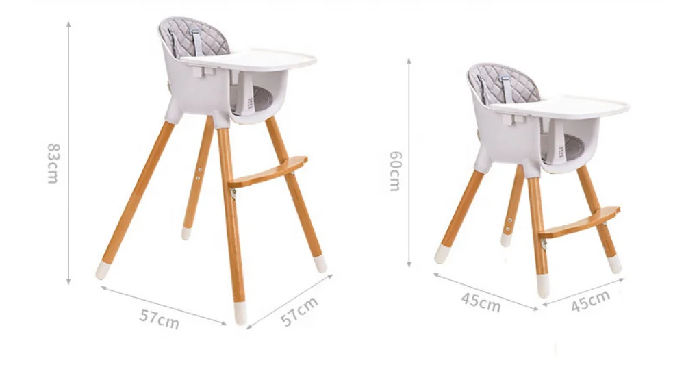 Manufacturer 5 Point Harness Removable Tray Baby Feeding Chair Baby Highchair