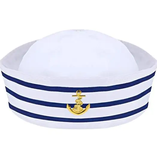 Kids Sailor Navy Captain Hat Blue with White Sail Hat for Costume Accessory W817