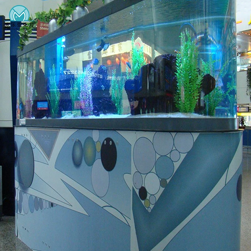Factory direct sale aquarium high quality clear round acrylic divider fish tank