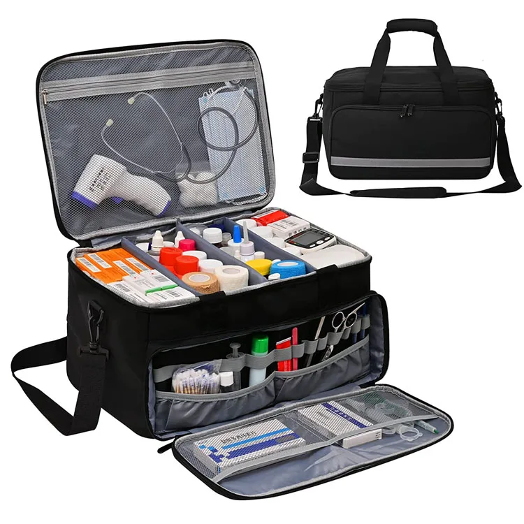 Professional first aid storage box home health nursing bags medical package for nurses doctors