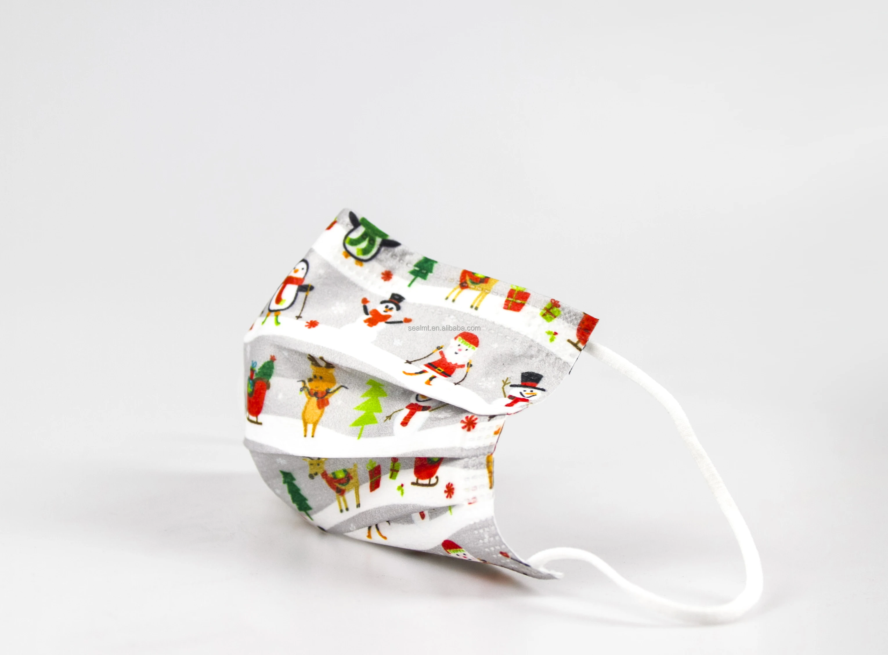 Customize designs  3 layer disposable nonwoven earloop face mask party mask