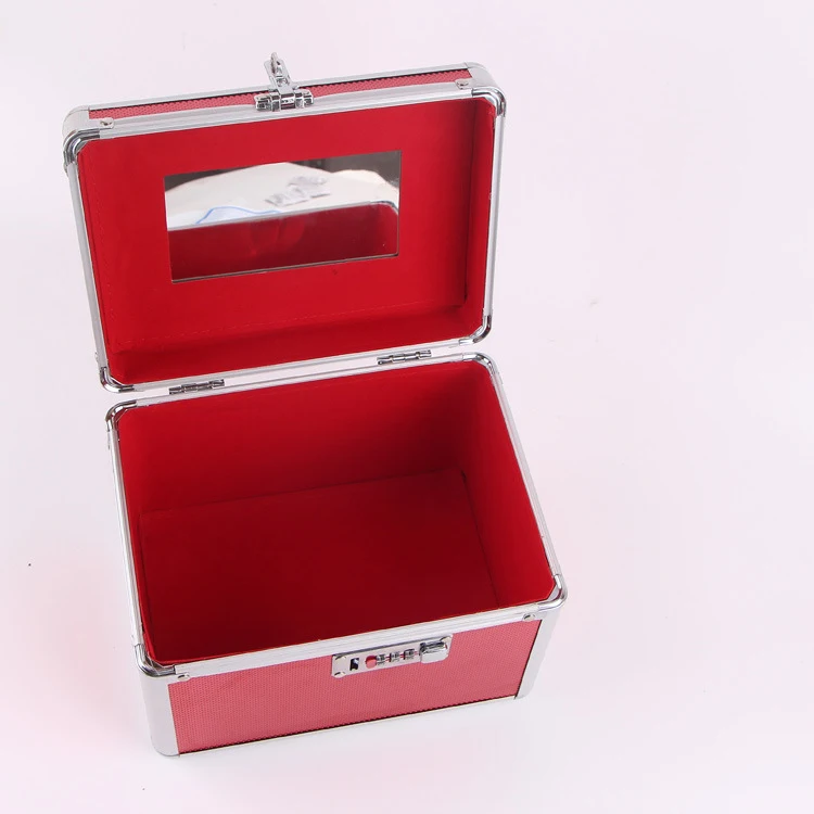 Custom Logo studio aluminum cosmetic nail mini makeup train case
