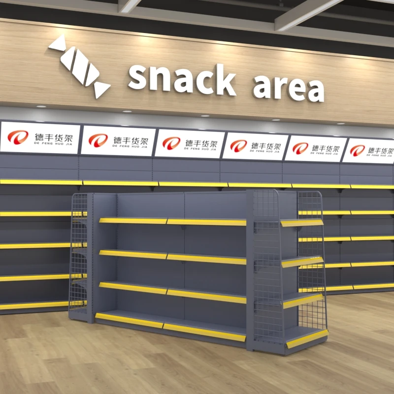Customized Double-sided supermarket equipment convenience store shelves