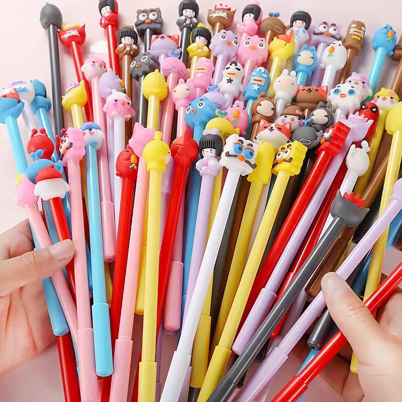 Reginfield 2024 Wholesale Hot Selling Gel Ink Pen Custom logo and Support Cartoon Caps Cute Novelty Kawaii New Pens