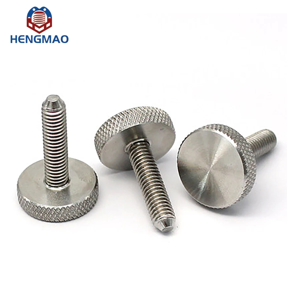 Thumb Knurled Screws Hot Sale M5 SS304 SS316 Flat Head Thumb Knurled Screws