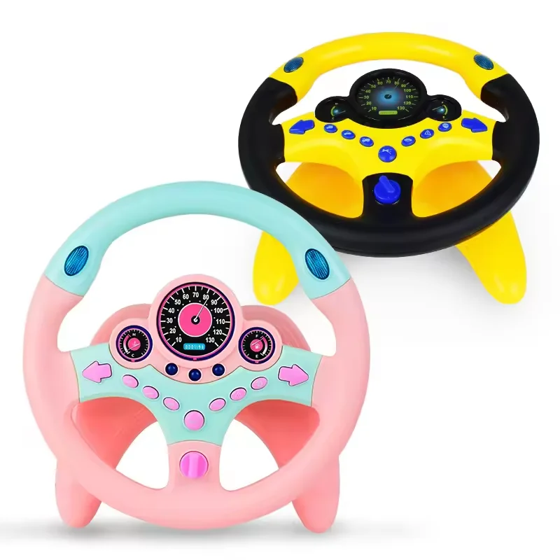 Ma New Design Simulation Steering Wheel With Light and Music Pretend Electric Educational Toys Car Driving Training Simulator