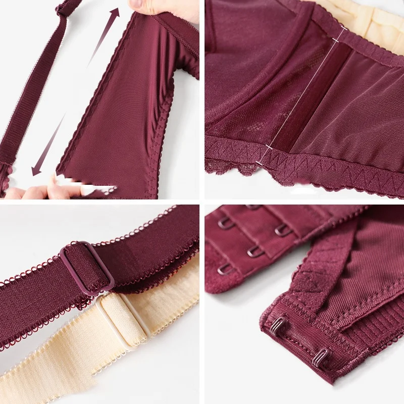 Wholesale plus size bar set women lingerie panties solid bra set E cup lace bra brief sets