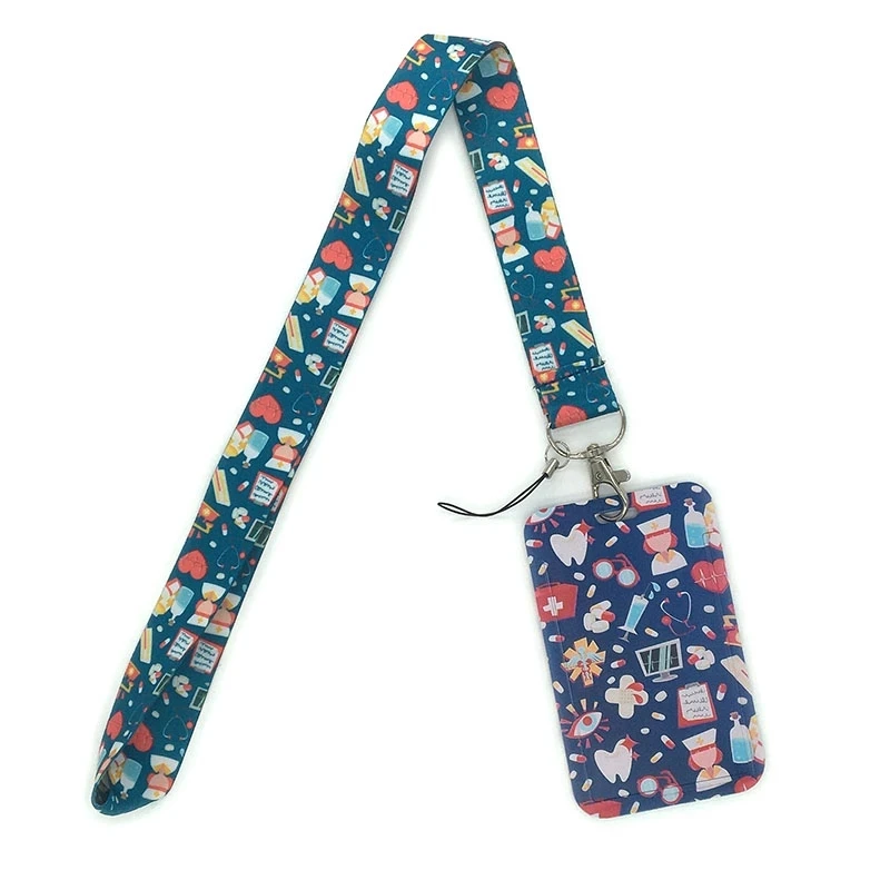 Бейдж медицинский для кредитных карт удостоверение личности шнурок врачей медсестер студентов женщин путешествий банковских и автобусных визиток