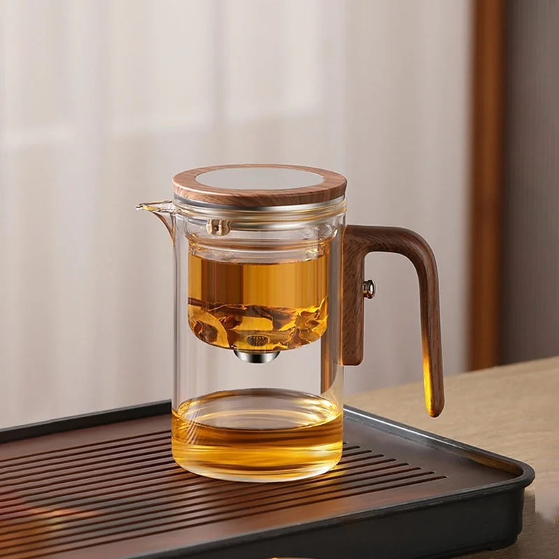 520ml 600ml 800ml Tea Pot Magic Witchcraft Enchanted Glass Teapot with Strainer and wooden handle