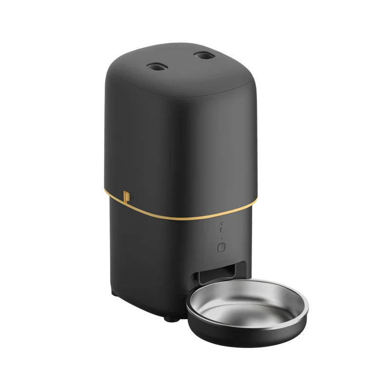 Smart 4L WiFi-Enabled Pet Feeder with Customized Meal Times and Voice Recording Feature for Cats and Dogs