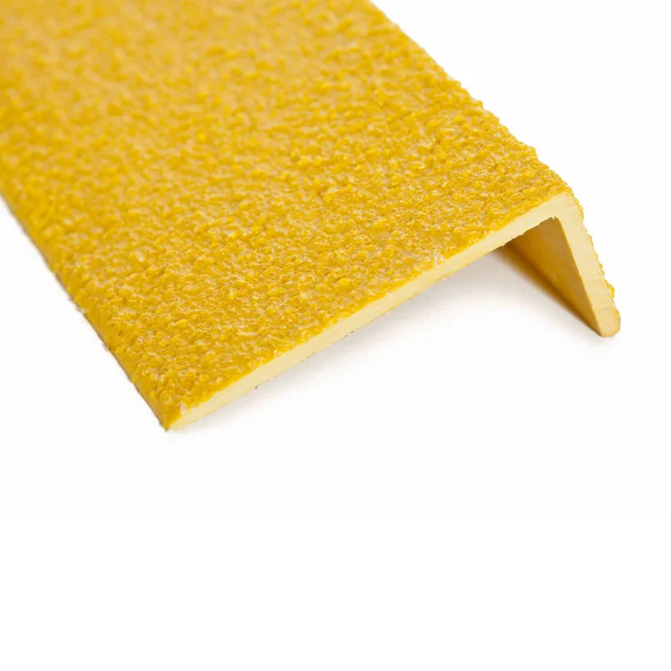 AU Standard Industrial Anti Slip GRP FRP Safety Stair Tread with Yellow fiberglass Nosing