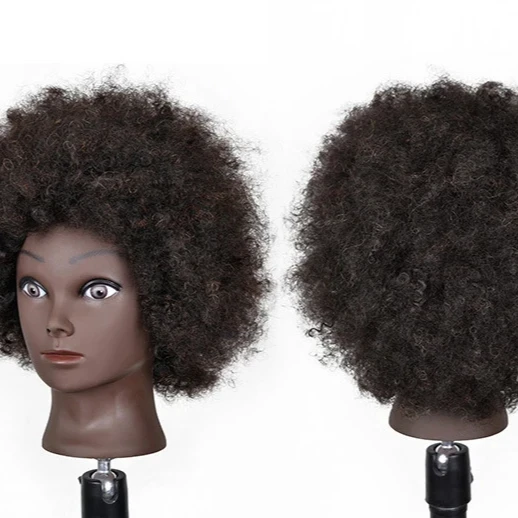 Hairdresser Practice Braiding Styling Manikin Cosmetology Doll Bleaching Dyeing Curling Cutting 100% Human Hair Mannequin Head